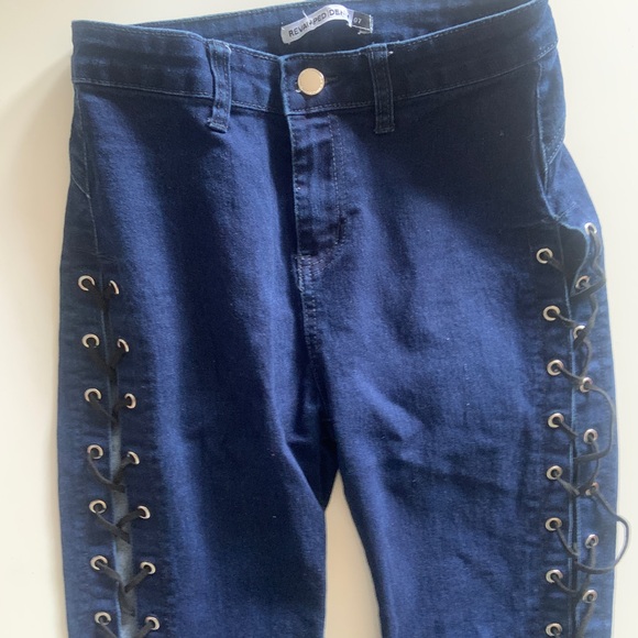 3 FOR 30 🎉 Lace Up Skinny Jeans | Size 7 - Picture 2 of 4